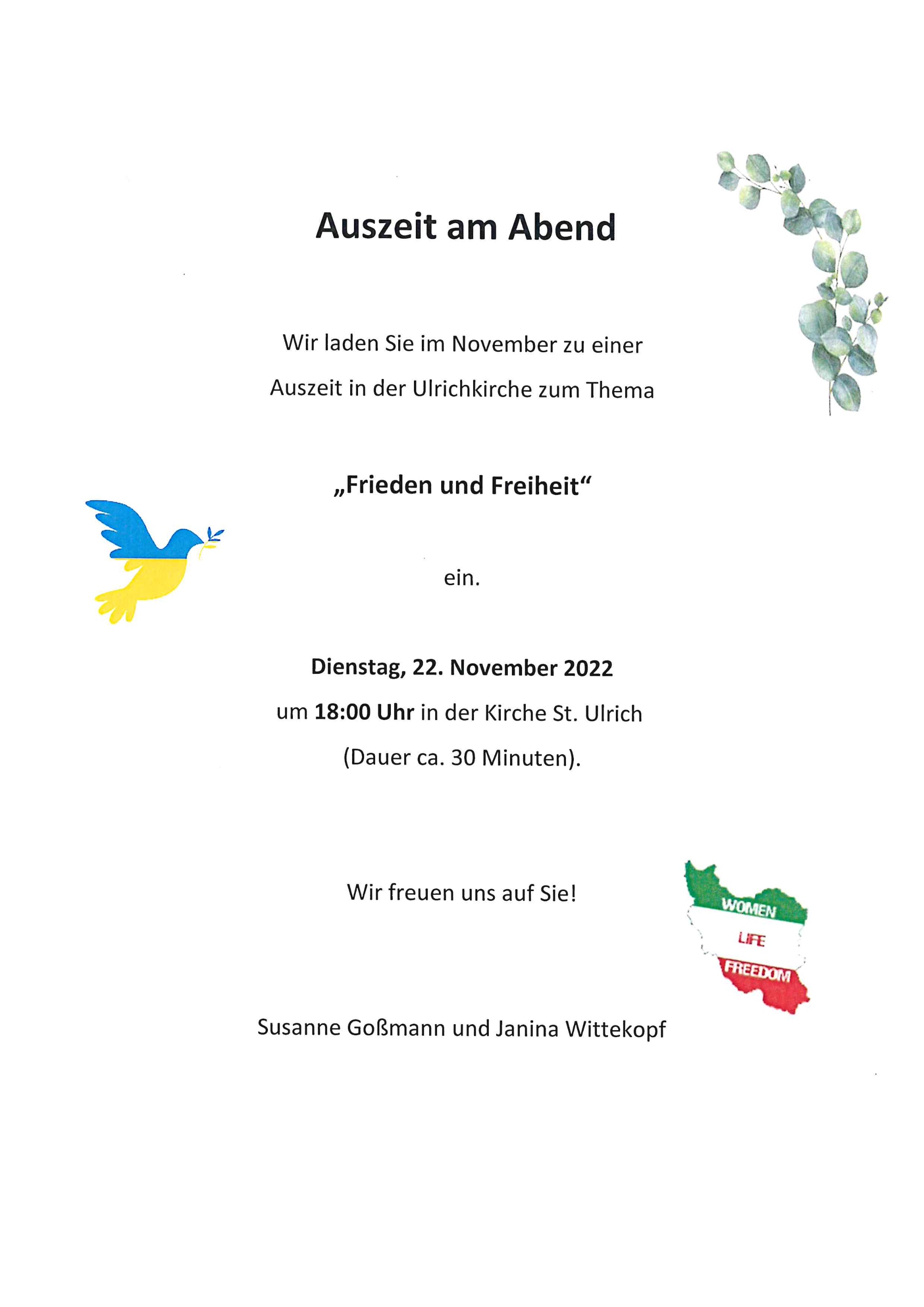 Auszeit am Abend 22.11.2022