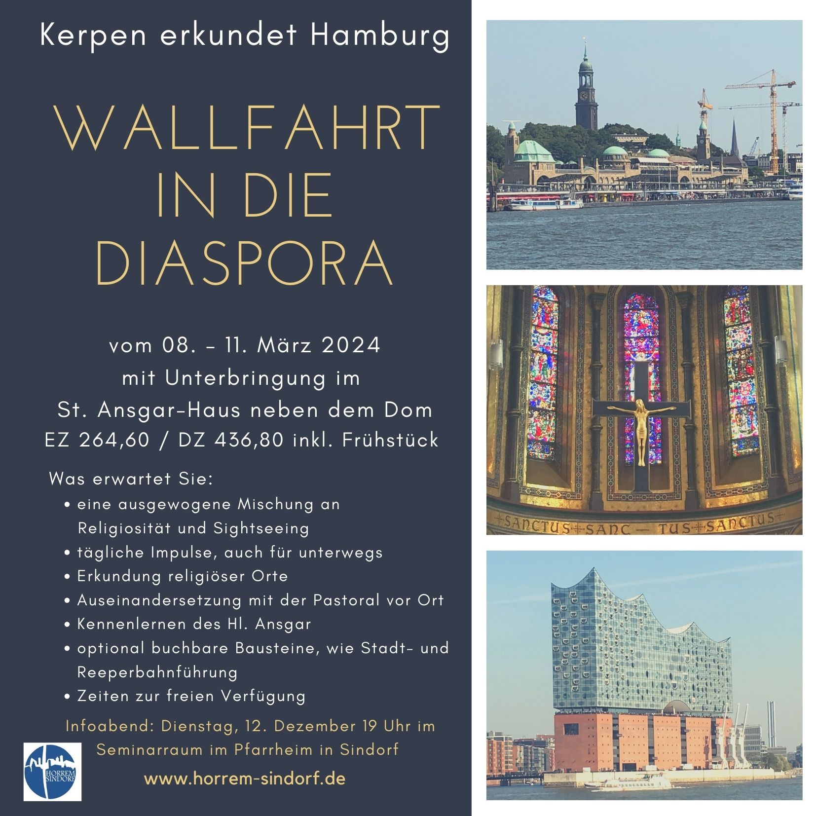 Plakat Wallfahrt Hamburg o QR