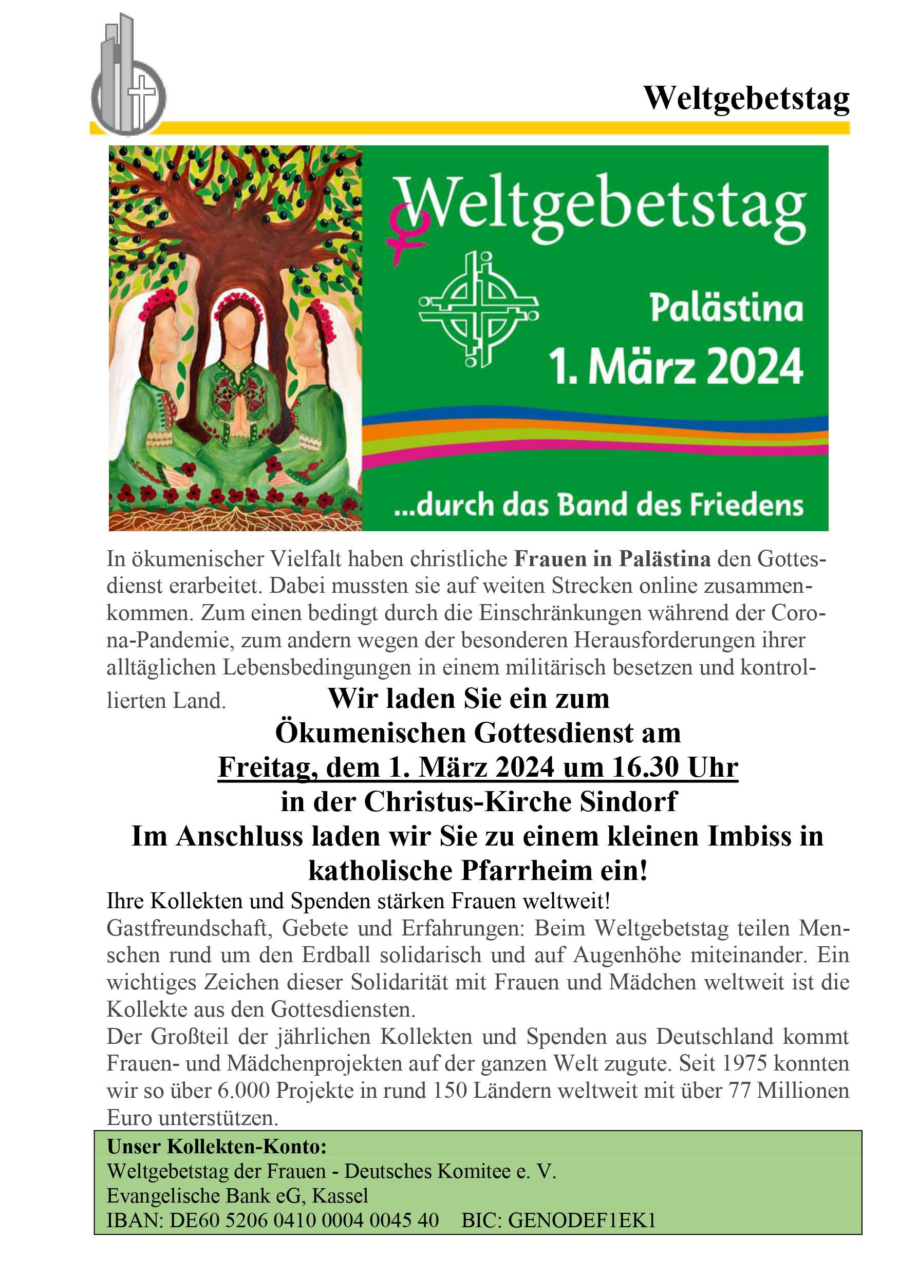 Weltgebetstag 2024